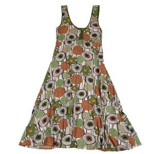 Salaam Dress A-Line Sun Dress Retro Vintage Print Women's Medium